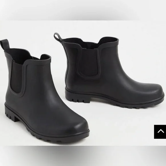 torrid Shoes Torrid Chelsea Ankle Rain Booties Rubber Lug Sole